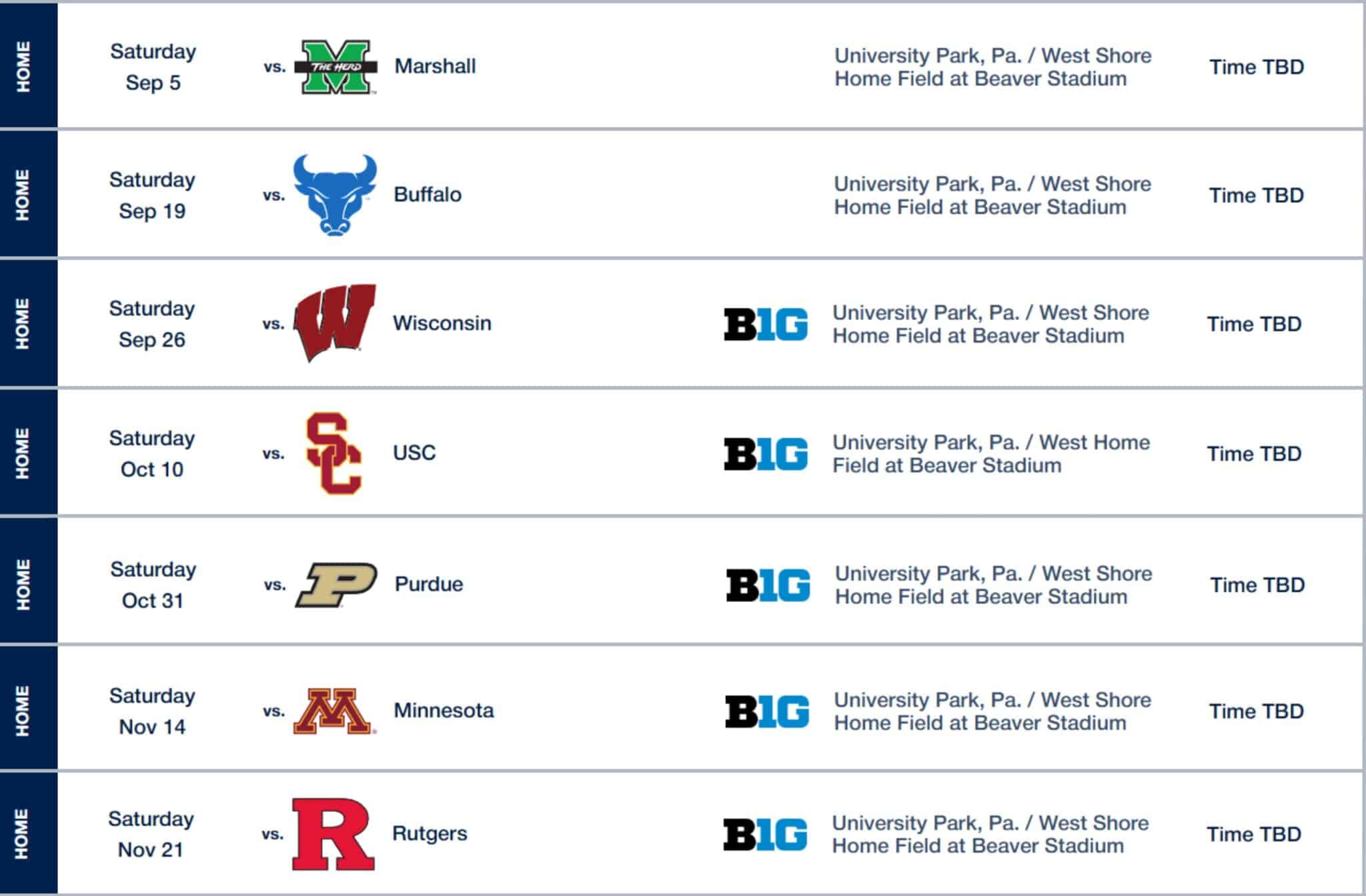 Lion Country PSU Home Matches 2026 - 1