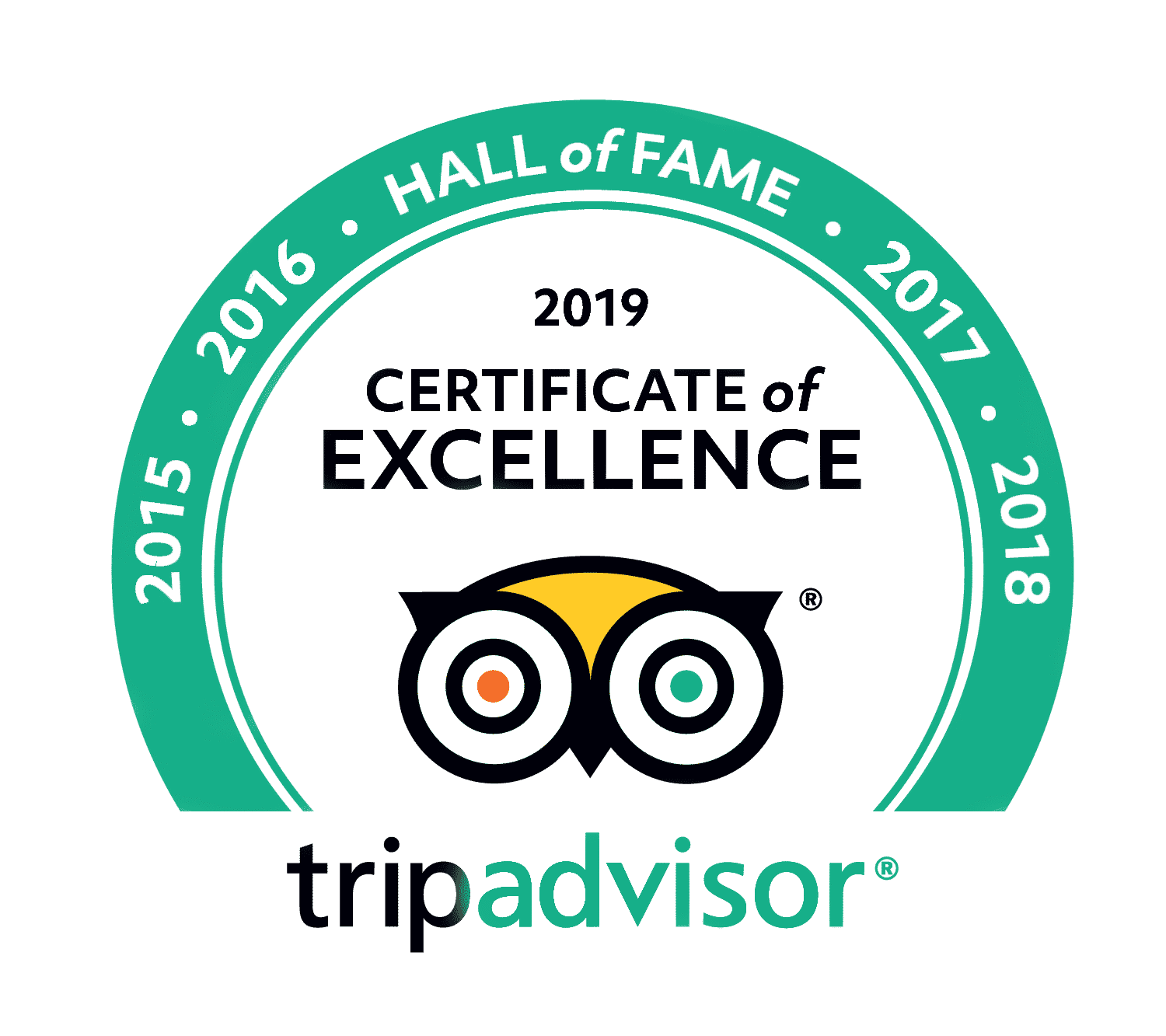 2019 TripAdvisor Hall of Fame logo